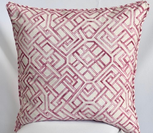 Pink Bamboo Trellis Pillow