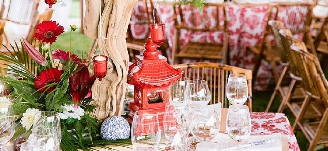 Radiant Red Rehearsal Dinner