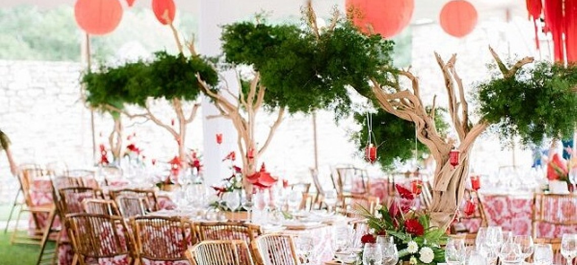 Radiant Red Rehearsal Dinner