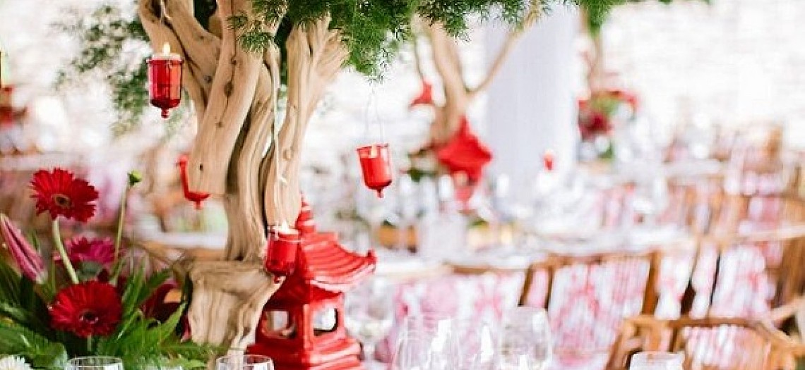 Radiant Red Rehearsal Dinner