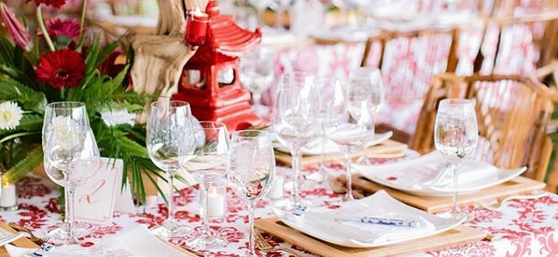 Radiant Red Rehearsal Dinner