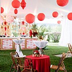 Radiant Red Rehearsal Dinner