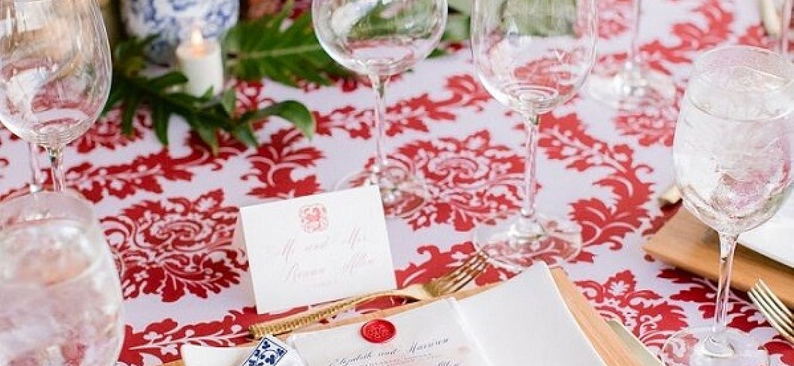 Radiant Red Rehearsal Dinner