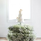 A Gender Reveal  Adorned with Baby's Breath