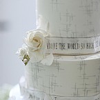 A Gender Reveal  Adorned with Baby's Breath