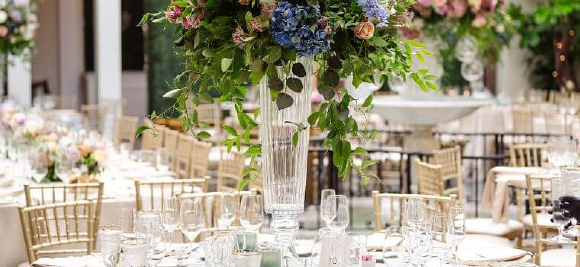 Cornflower Blue & Cream Wedding