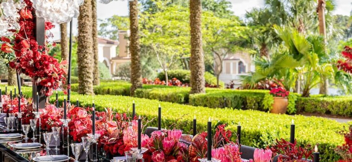 Chic Stripes & Velvet Touches in Florida