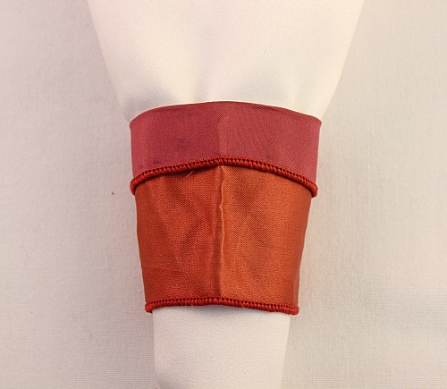 Spiced Ruby Two Tone Taffeta Fabric Wrap Napkin Ring