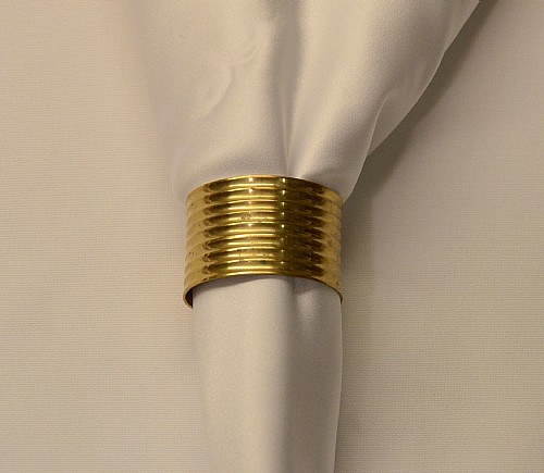 Gold Thin Rib Band Napkin Ring