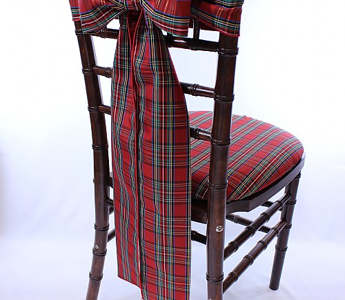 Red Holiday Plaid Sash