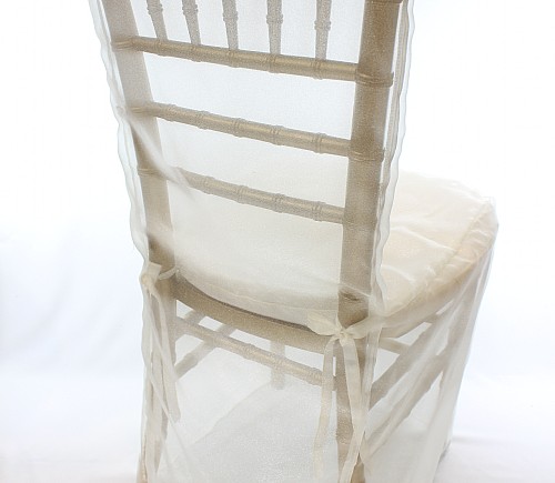 Ivory Organza Full Chair Cover