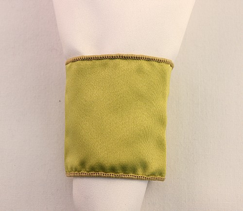 Citron Lamour Fabric Wrap Napkin Ring