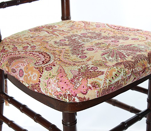 Pink Paisley Seat Cushion Cover