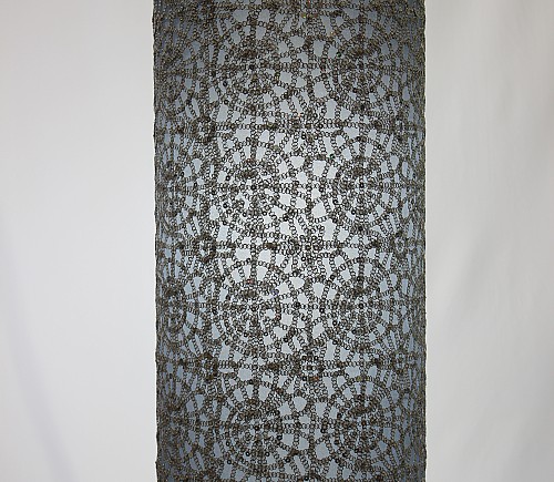 Silver Rajistan Tall Cylinder Shade