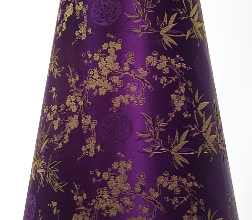 Purple Chinoiserie Cone Shade