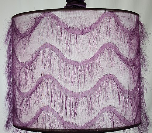 Purple Eyelash Swirl Short Cylinder Shade