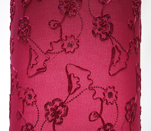 Fuchsia Sheer Sequined Azalea Cylinder Shade