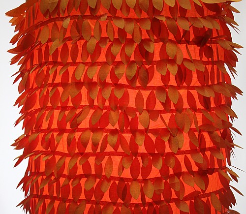 Orange Leaf Jungle Cylinder Shade