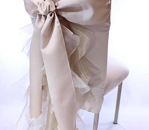 Cashmere Lamour Chameleon Theodora Tieback with Tutu Chair Cover