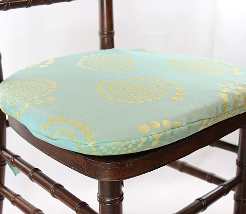 Celery Turquoise Kaleidoscope Seat Cushion Cover