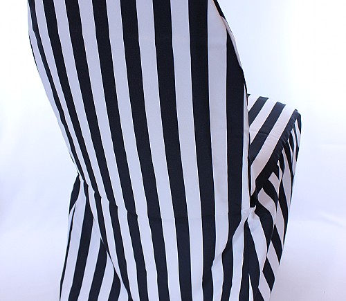 Black Cabana Stripe Hotel Chair Cover