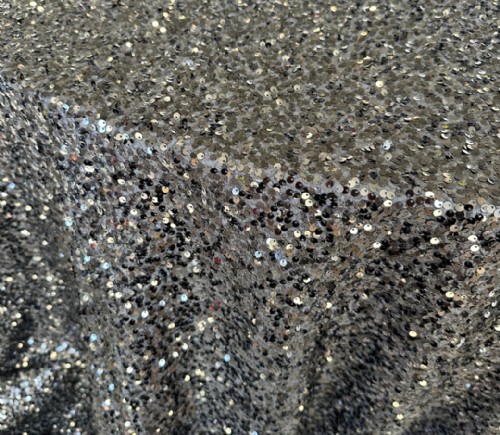 Black Sequined Taffeta
