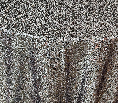 Silver Sequined Taffeta
