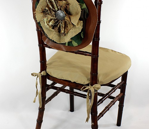 Camo Leather Pinwheel Chair Treatment