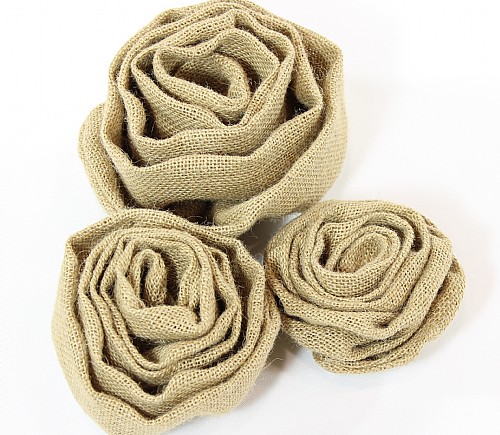 Natural Burlap Rosettes