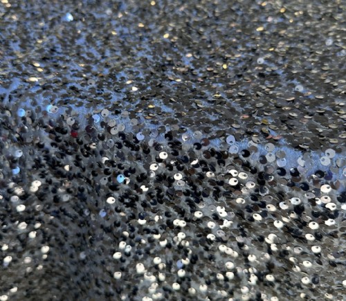 Navy Sequined Taffeta