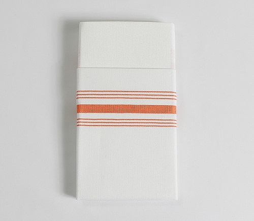 Orange Dinette Stripe Dinner Napkin