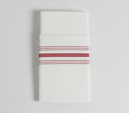 Red Dinette Stripe Dinner Napkin