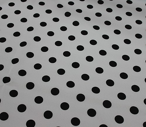 White with Black Dime Dots