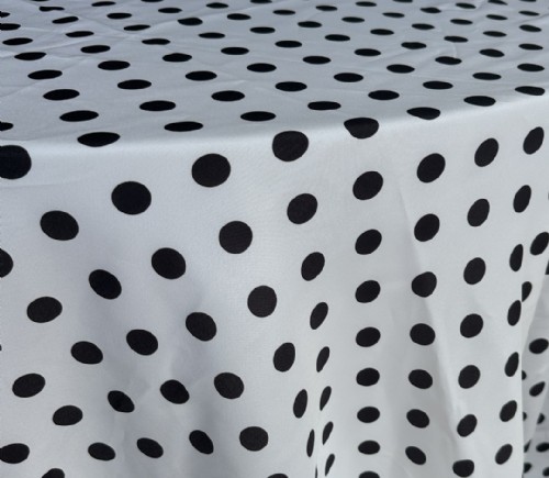 White with Black Dime Dots