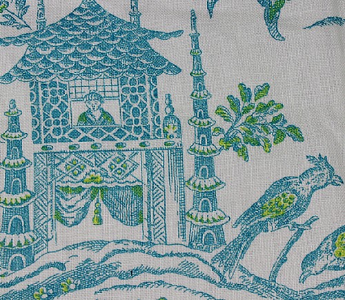 Blue Pagoda Toile