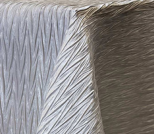White Pleated Satin