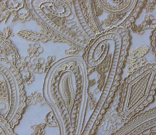 Gold Paisley Lace