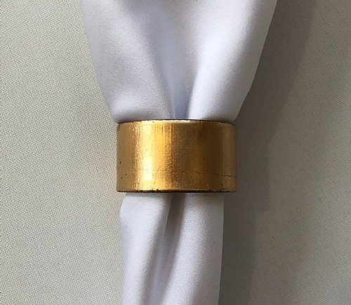 Distressed Gold Painted Napkin Ring