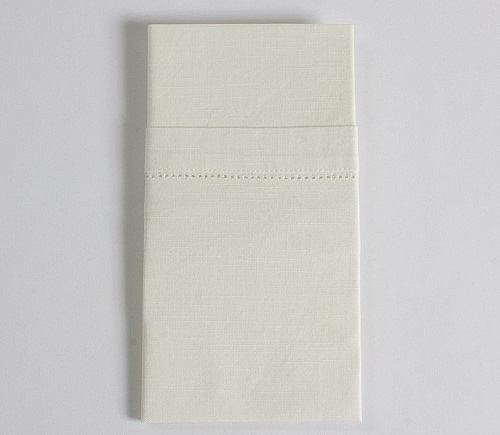 Ivory Hemstitch Dinner Napkin