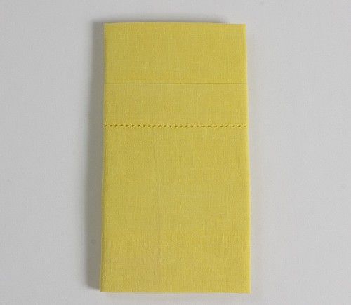 Goldenrod Linen Hemstitch Dinner Napkin