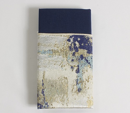 Navy Mirage with Navy Cotton Backing Dinner Napkin