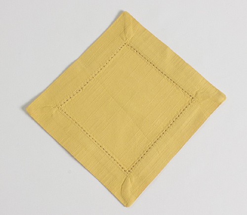 Wheat Hemstitch Cocktail Napkin