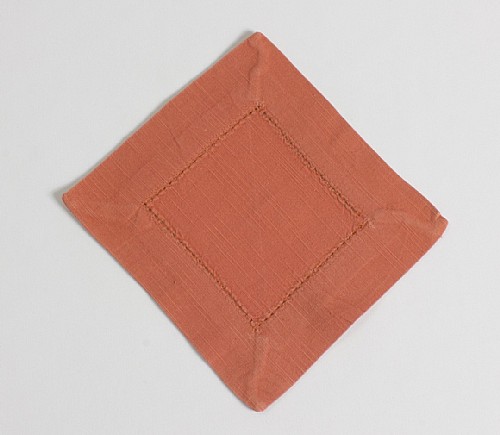 Paprika Hemstitch Cocktail Napkin