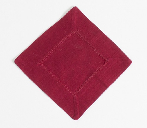 Lipstick Hemstitch Cocktail Napkin