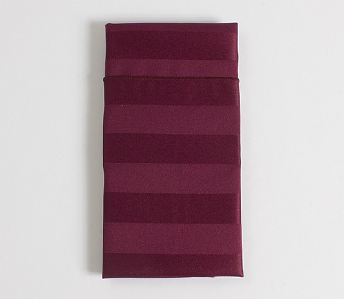 Burgundy Satin Stripe Dinner Napkin