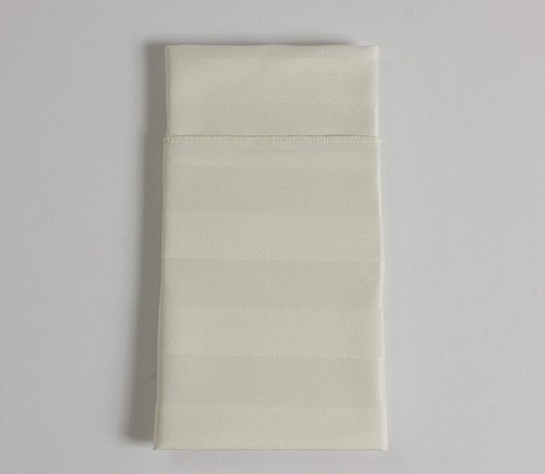Ivory Satin Stripe Dinner Napkin