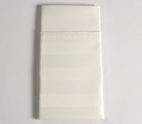 White Satin Stripe Dinner Napkin