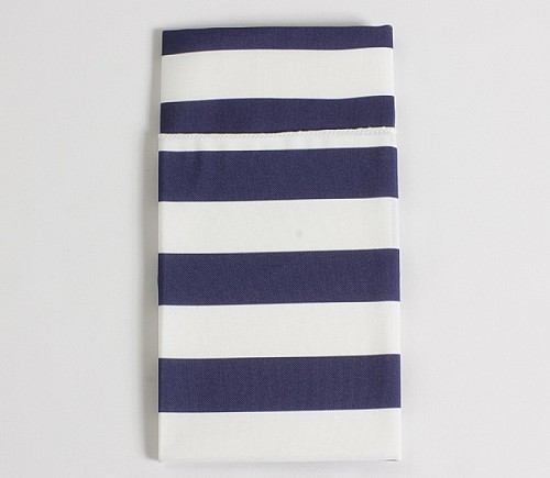 Navy Cabana Stripe Dinner Napkin