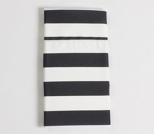 Black & White Cabana Stripe Dinner Napkin