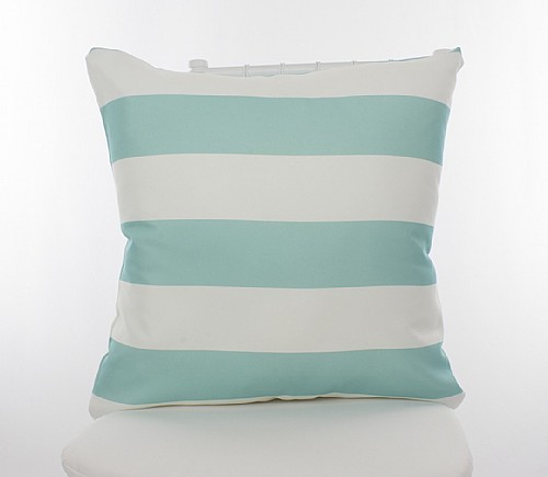 Aqua Formal Stripe Pillow